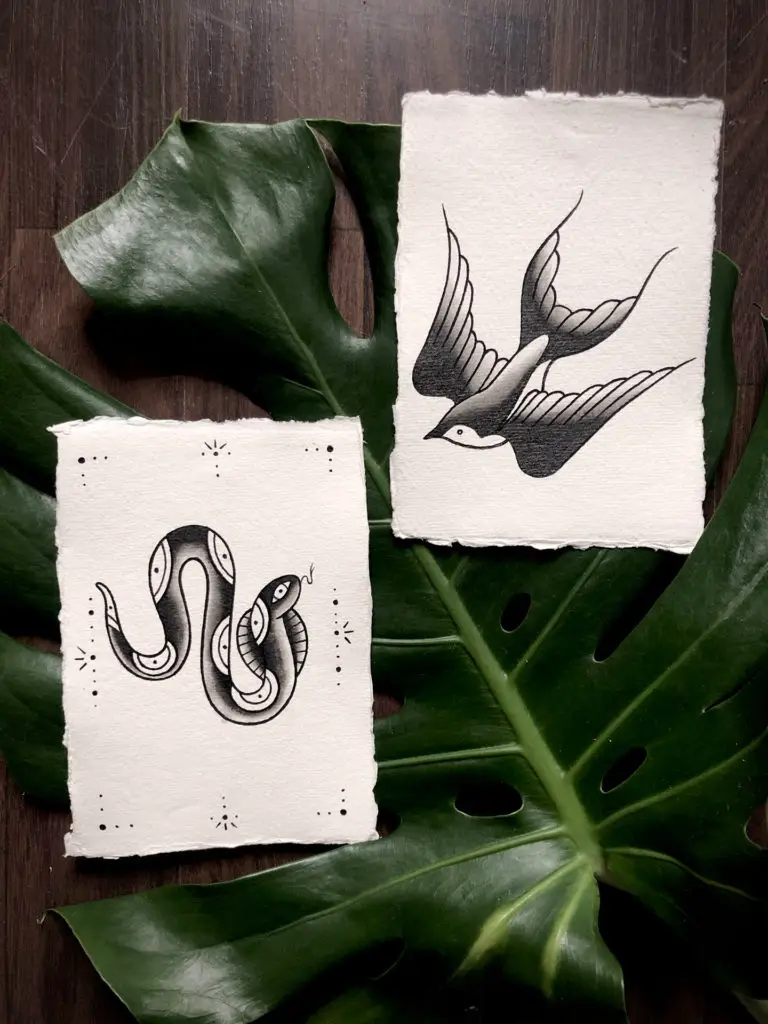 Swallow and Snake
